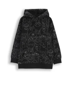 Kapuzenpullover in schwarz