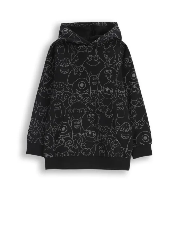 Kapuzenpullover in schwarz