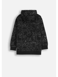 Kapuzenpullover in schwarz