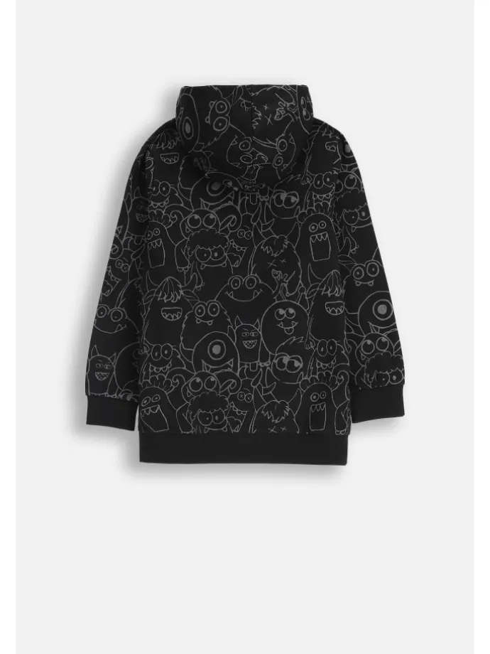 Kapuzenpullover in schwarz