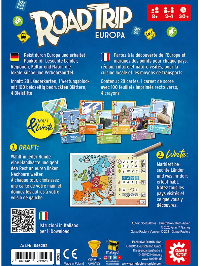 Kartenspiel "Road Trip Europa" - ab 8 Jahren