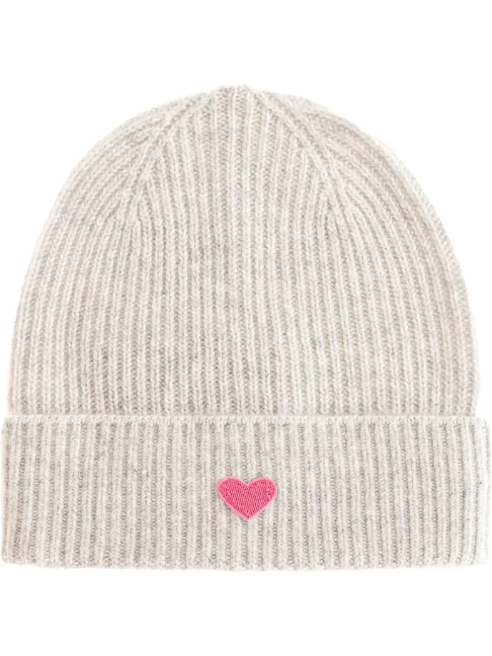 Kaschmir-Beanie in Grau/ Grau
