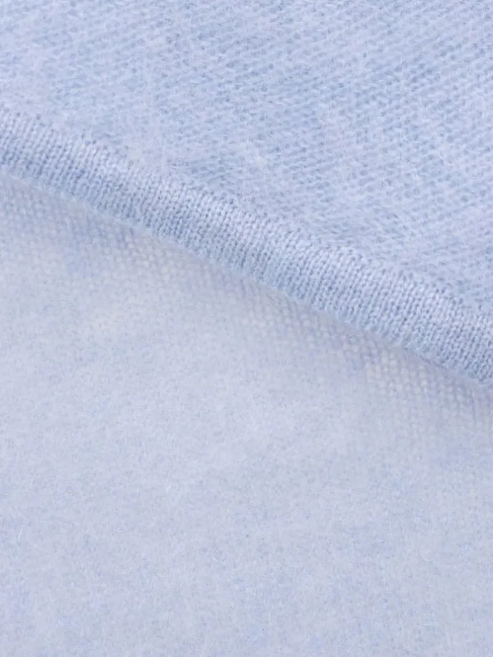 Kaschmir-Halstuch in Hellblau - (L)85 x (B)35 cm
