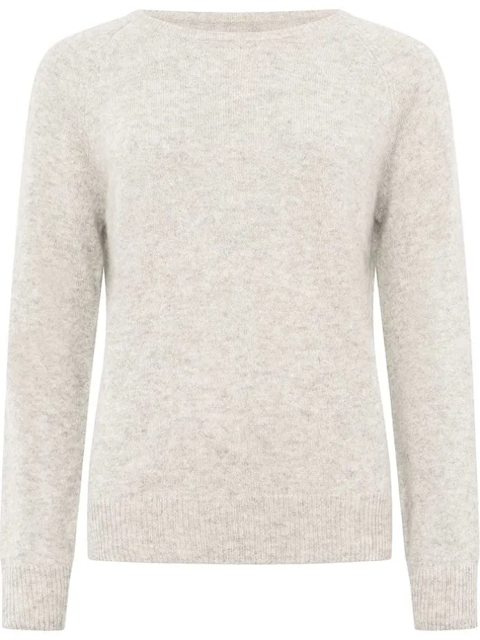 Kaschmir-Pullover in Hellgrau