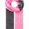 Kaschmir-Schal in Grau/ Pink - (L)100 x (B)30 cm