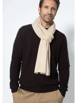 Kaschmir-Schal "Kelly" in Beige - (L)200 x (B)30 cm
