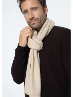 Kaschmir-Schal "Kelly" in Beige - (L)200 x (B)30 cm