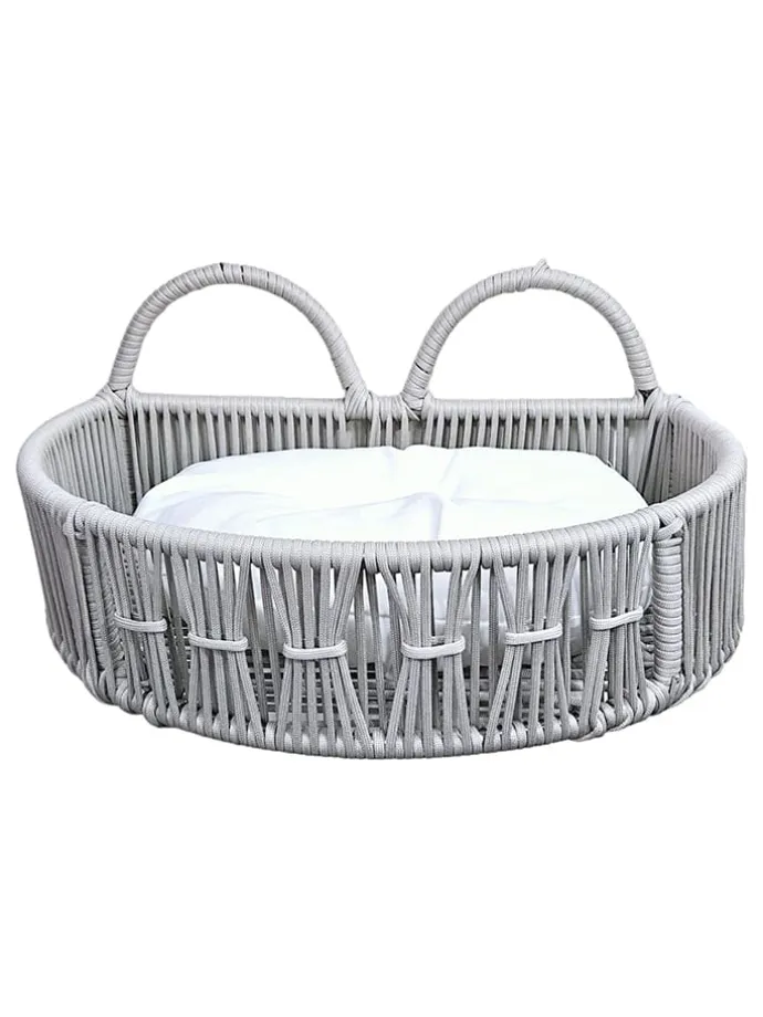 Katzenbett ''Peti'' in Grau/ Weiß - (B)51 x (H)27 x (T)33 cm
