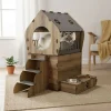 Katzenhaus in Braun - (B)65 x (H)68 x (T)51 cm