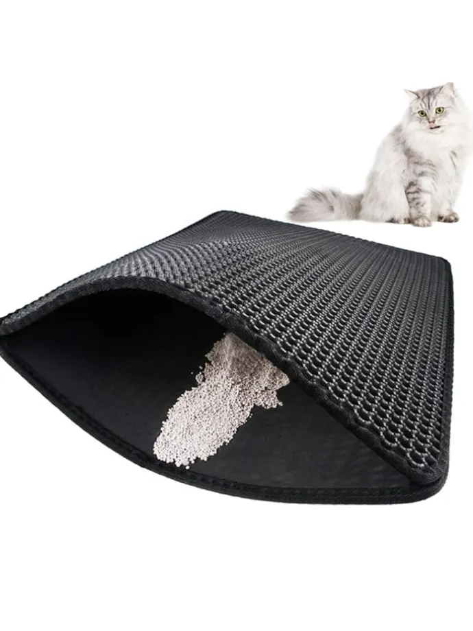 Katzenklo Matte in Schwarz