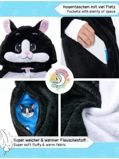 Katzen-Kostüm Fasching Katze in Schwarz