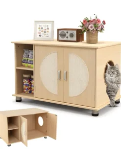 Katzenschrank 82x48x52cm in Beige