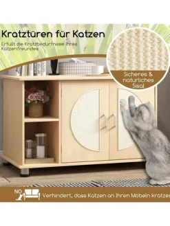 Katzenschrank 82x48x52cm in Beige
