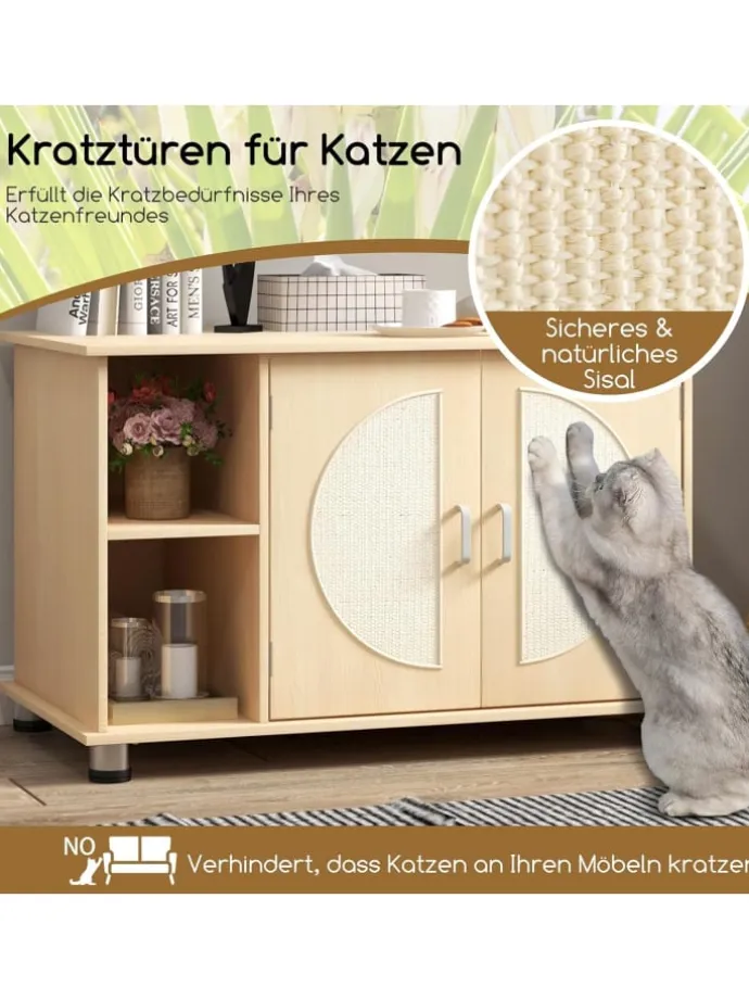 Katzenschrank 82x48x52cm in Beige