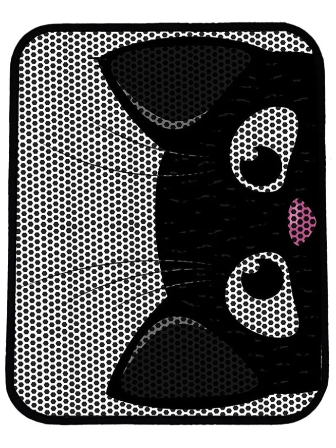 Katzenstreumatte in Grau/ Schwarz - (L)45 x (B)60 cm