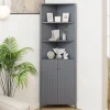 Küchenschrank schmal Eckschrank 172,5 cm hoch in Grau