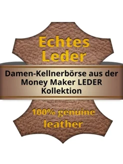 Kellnerbörse Leder Damen Geldbörse
