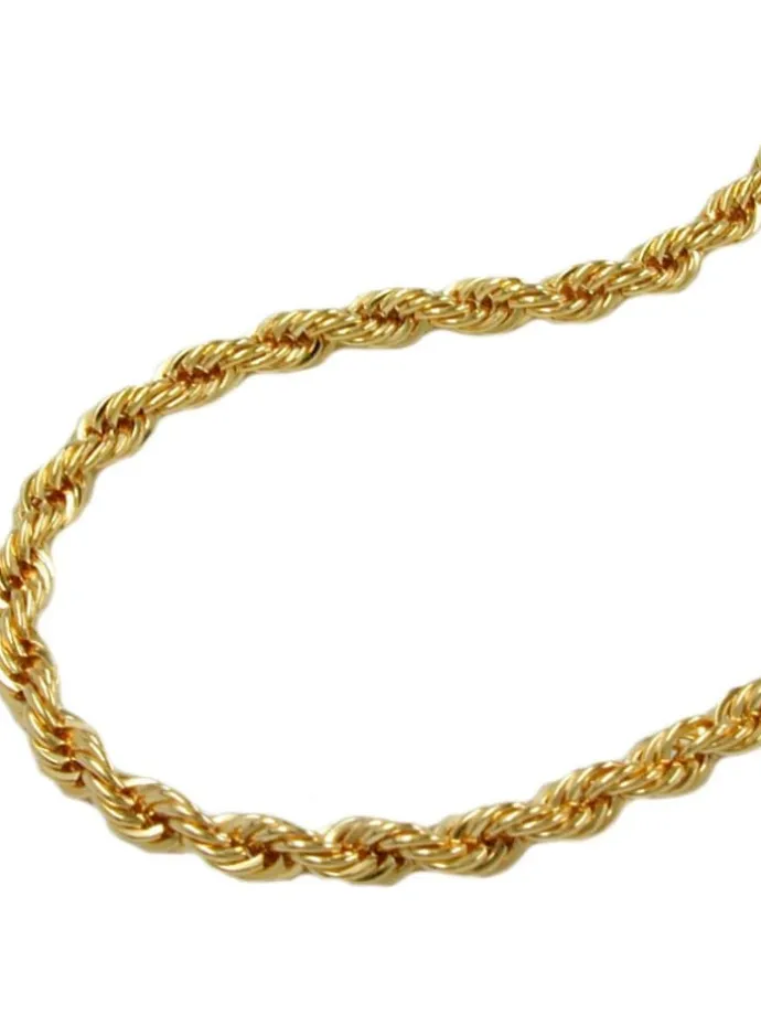 Kette 2mm Kordelkette 9Kt GOLD 42cm in gold