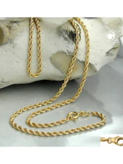 Kette 2mm Kordelkette 9Kt GOLD 42cm in gold