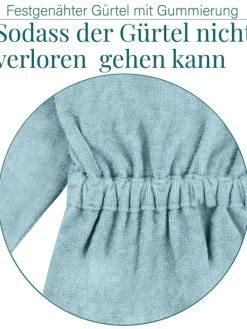 Kinder Bademantel aus Bio-Baumwolle Ljubljana in Hellblau