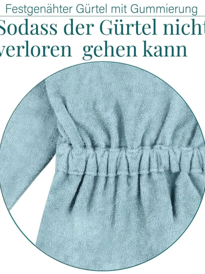 Kinder Bademantel aus Bio-Baumwolle Ljubljana in Hellblau