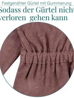 Kinder Bademantel aus Bio-Baumwolle Ljubljana in Rosa