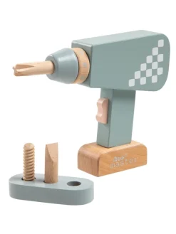 Kinder Bohrmaschine aus Holz mit magnetischen Bits ab 3 Jahre