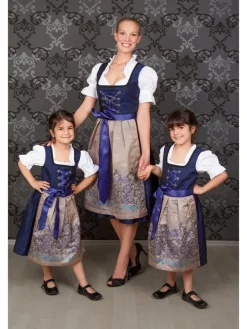 Kinder Dirndl royalblau in blau