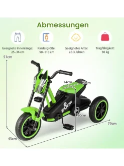 Kinder Dreirad ab 3 Jahren in Grün