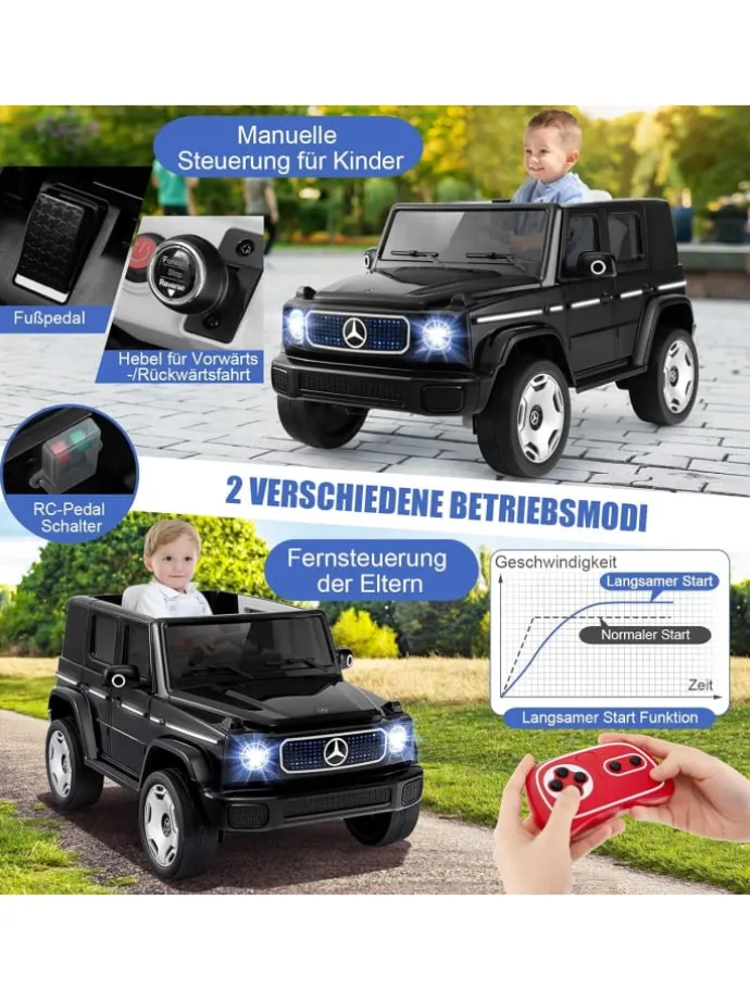 Kinder Elektroauto Mercedes-Benz in Schwarz