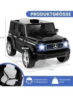 Kinder Elektroauto Mercedes-Benz in Schwarz