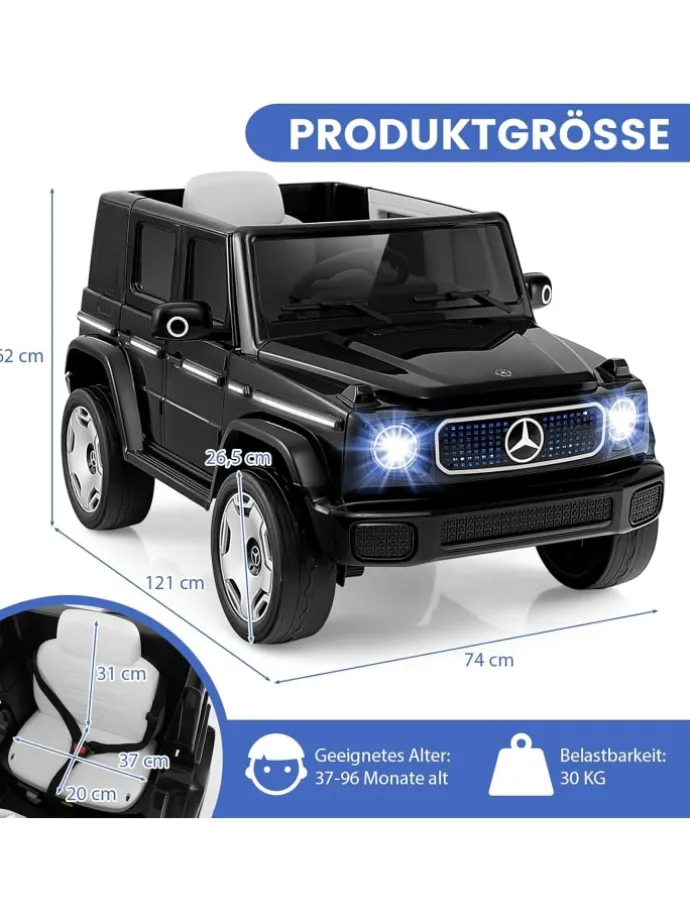 Kinder Elektroauto Mercedes-Benz in Schwarz