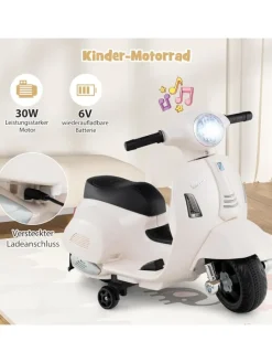 Kinder Motorrad Elektrisch in Weiß