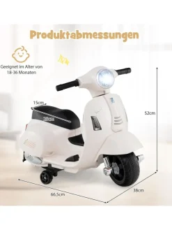 Kinder Motorrad Elektrisch in Weiß