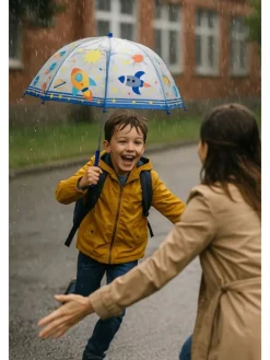 Kinder Regenschirm Weltraum in Mehrfarbig