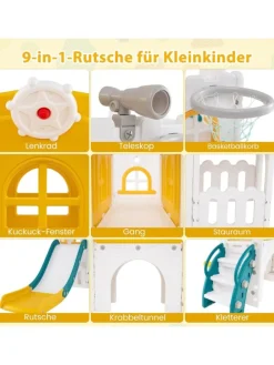 Kinder Rutsche in Gelb