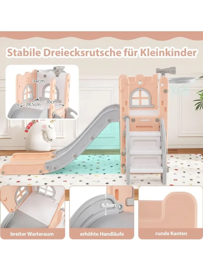 Kinder Rutsche in Rosa