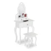 Kinder Schminktisch in Weiß - (B)50 x (H)110 x (T)30 cm