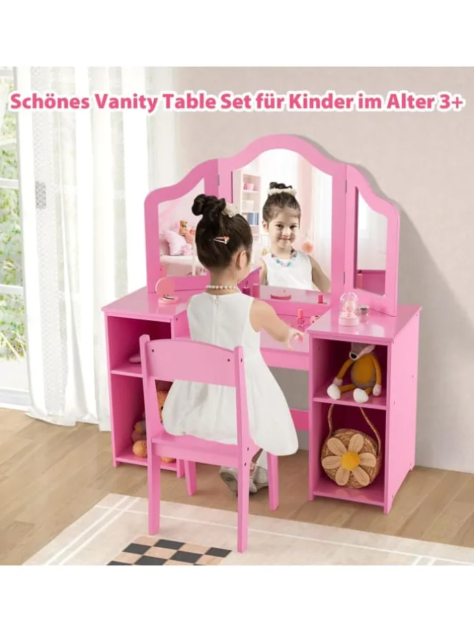 Kinder Schminktisch-Set in Rosa