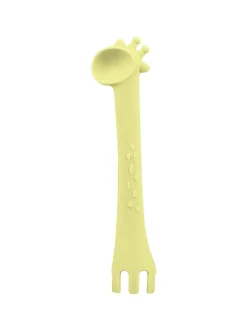 Kinder Silikonlöffel Giraffe in gelb
