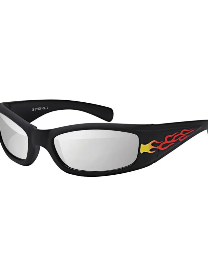 Kinder Sonnenbrille in Silber Schwarz