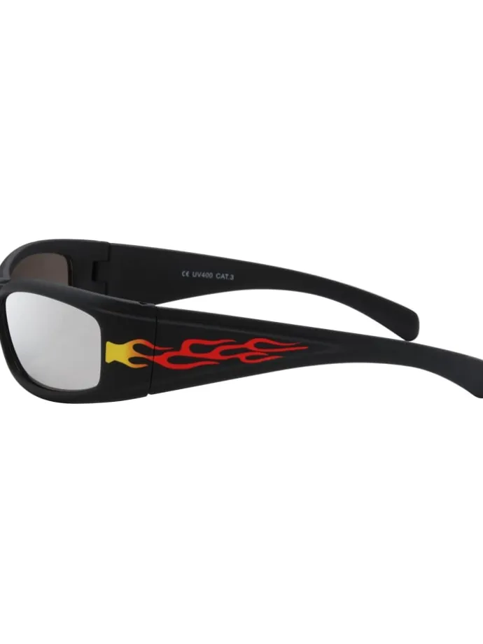 Kinder Sonnenbrille in Silber Schwarz