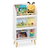 Kinderbücherregal in Weiß/ Natur - (B)50 x (H)95,5 x (T)24 cm