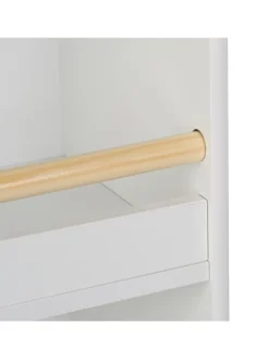 Kinderbücherregal in Weiß/ Natur - (B)50 x (H)95,5 x (T)24 cm
