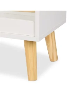 Kinderbücherregal in Weiß/ Natur - (B)50 x (H)95,5 x (T)24 cm
