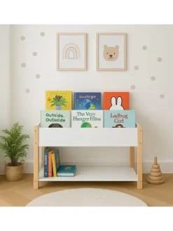 Kinderbücherregal in Weiß/ Natur – (B)80 x (H)44 x (T)40 cm