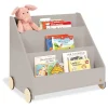 Kinderbücherregal "Lasse" in Grau - (B)65 x (H)57 x (T)42 cm