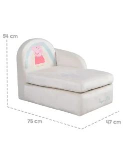 Kindercouch Peppa Pig, Lounge-Stil, Beige/Rosa, belastbar bis 80 kg