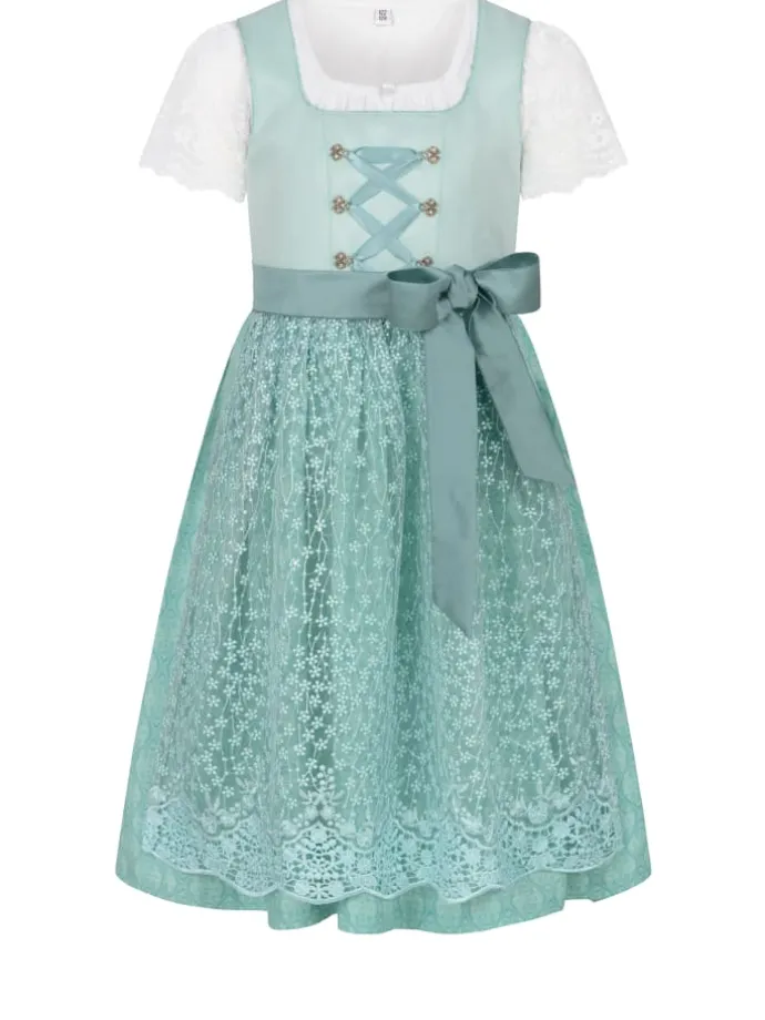 Kinderdirndl Gundi in Aqua