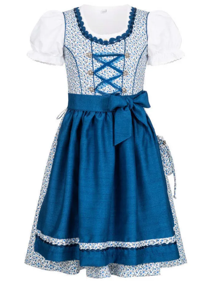 Kinderdirndl 3-teilig Doris in Blau